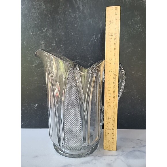 Vintage Clear Glass Pitcher, READ - Picture 4 of 10